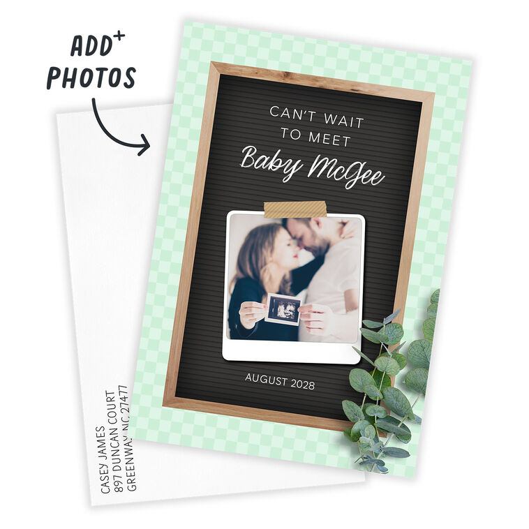 Hallmark Can't Wait Letter Board Flat Pregnancy Announcement
