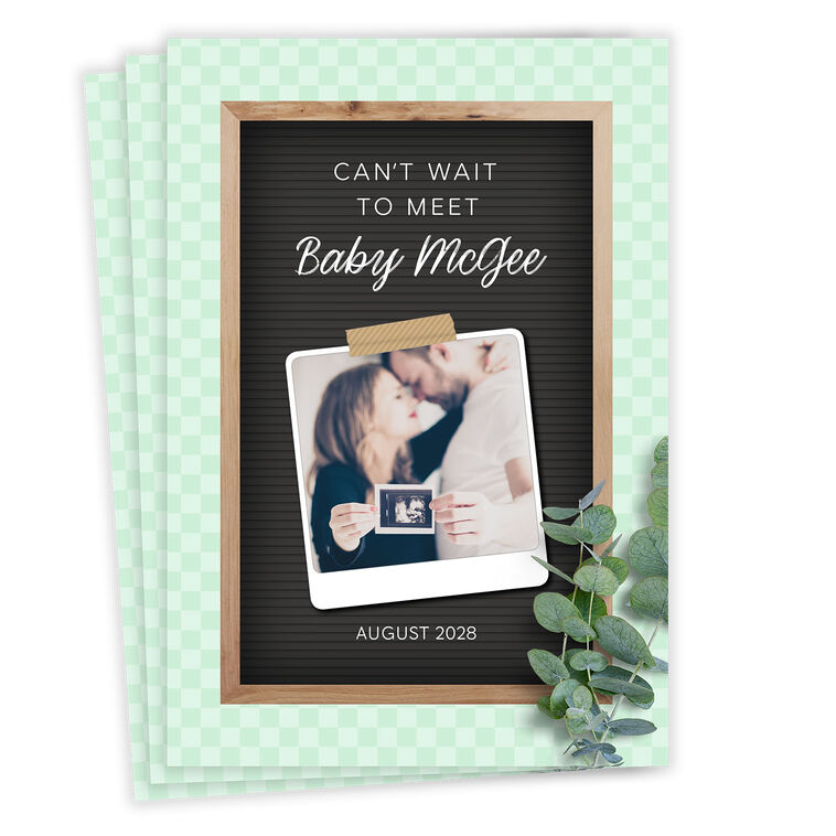 hallmark Can't Wait Letter Board Flat Pregnancy Announcement
