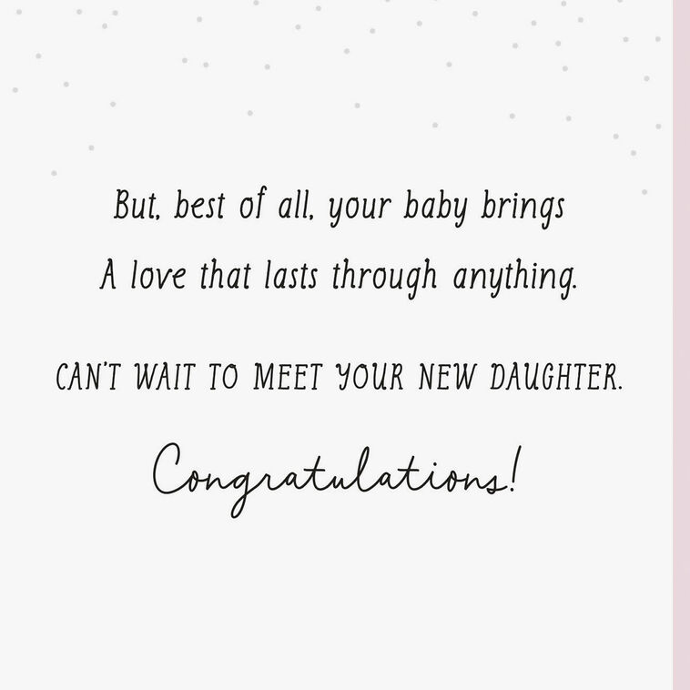 Hallmark Can’t Wait To Meet Your New Daughter Baby Shower Card