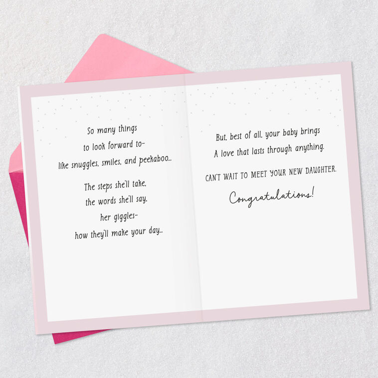Hallmark Can’t Wait To Meet Your New Daughter Baby Shower Card