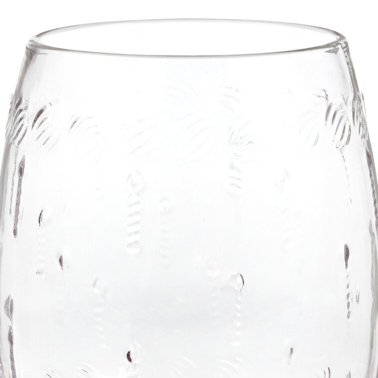 Hallmark Candles And Frosting Embossed Stemless Wine Glass 17 Oz