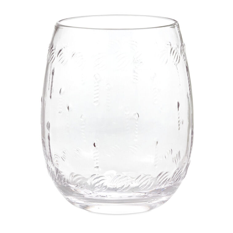 hallmark Candles and Frosting Embossed Stemless Wine Glass 17 oz