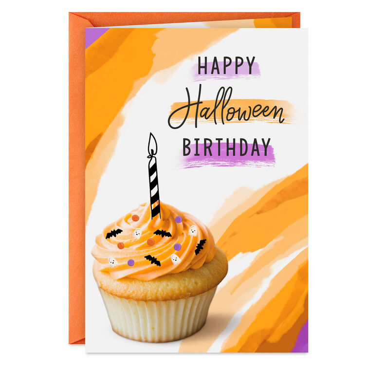 hallmark Candy Cake and Celebrating Halloween Birthday Card