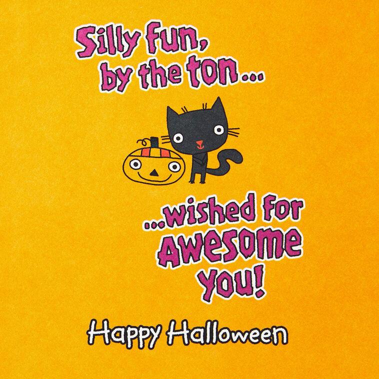 Hallmark Candy Piles And Happy Smiles Halloween Card With Activity Poster
