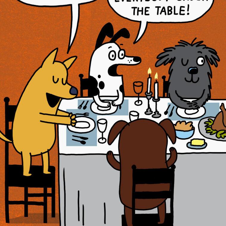 Hallmark Canine Thanksgiving Funny Thanksgiving Card