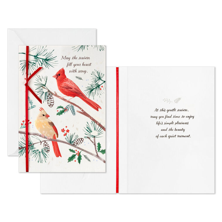 Hallmark Cardinals On Pine Branches Boxed Christmas Cards Pack Of 12