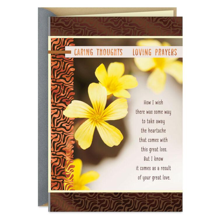 hallmark Caring Thoughts and Loving Prayers Religious Sympathy Card