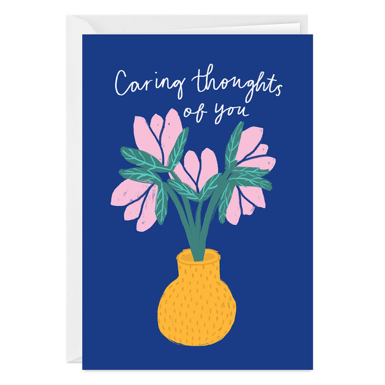 hallmark Caring Thoughts Flower Bouquet Custom Support Card