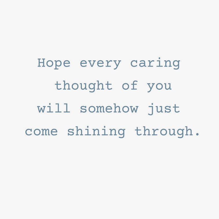Hallmark Caring Thoughts Shining Through Thinking Of You Card