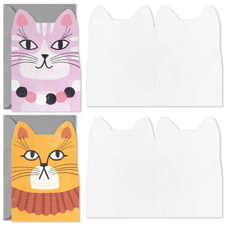 Hallmark Cats With Attitude Assorted Blank Cards Pack Of 16