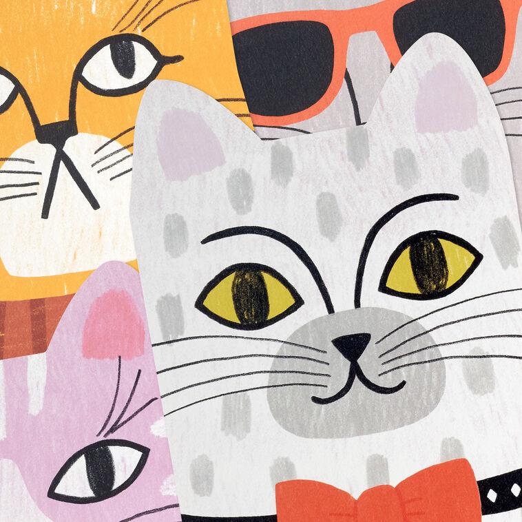 Hallmark Cats With Attitude Assorted Blank Cards Pack Of 16
