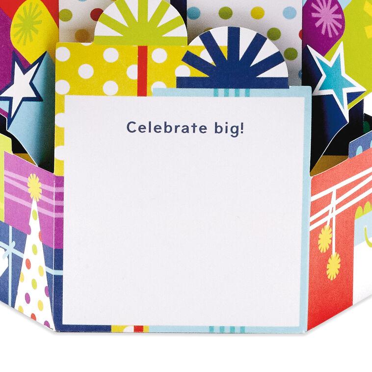 Hallmark Celebrate Big Musical 3D Pop-Up Birthday Card With Light