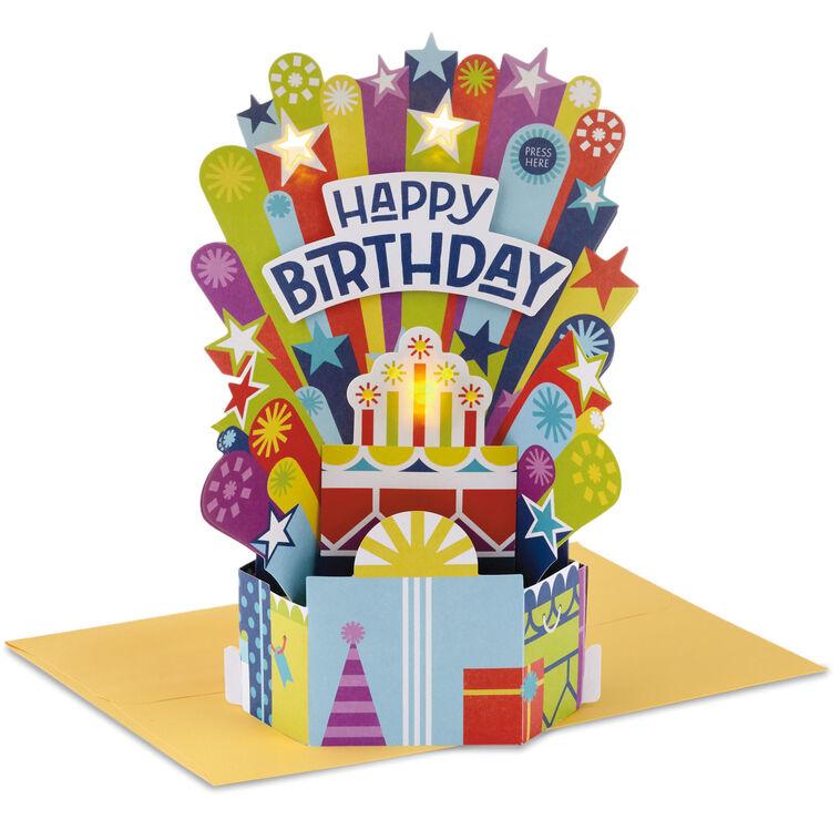 hallmark Celebrate Big Musical 3D Pop-Up Birthday Card With Light