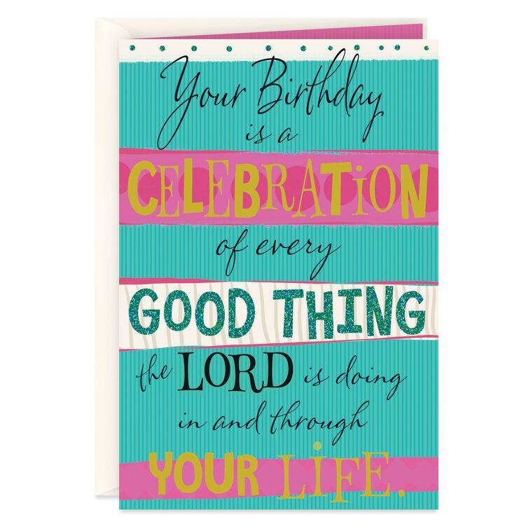 hallmark Celebrate Every Good Thing Religious Birthday Card