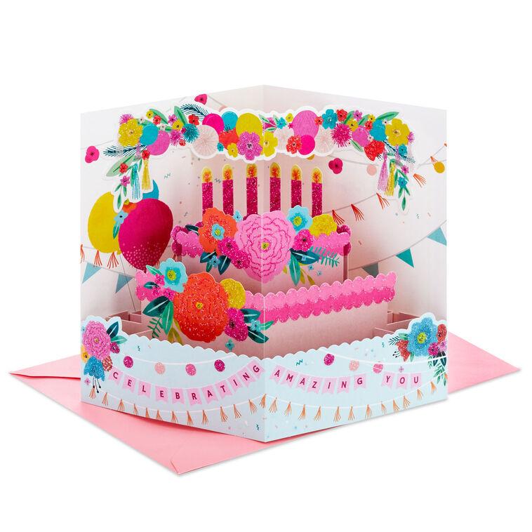 hallmark Celebrating Amazing You 3D Pop-Up Birthday Card