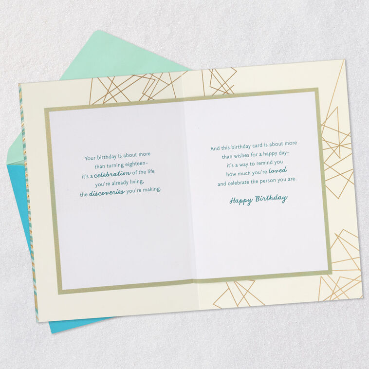 Hallmark Celebrating Discoveries 18th Birthday Card