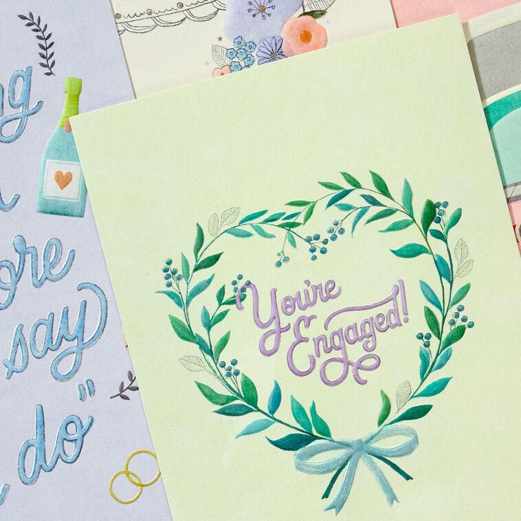 Hallmark Celebrating The Happily-Ever-Aftering Assorted Engagement And Wedding Cards Pack Of 16