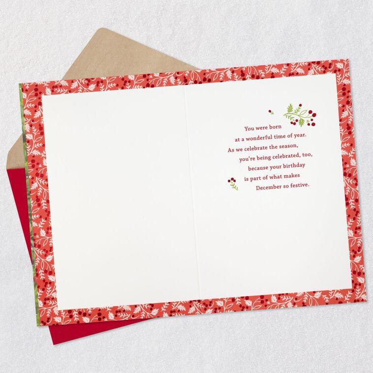 Hallmark Celebrating The Season And You December Birthday Card