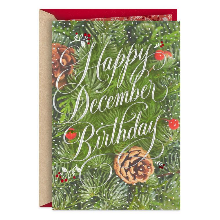 hallmark Celebrating the Season and You December Birthday Card