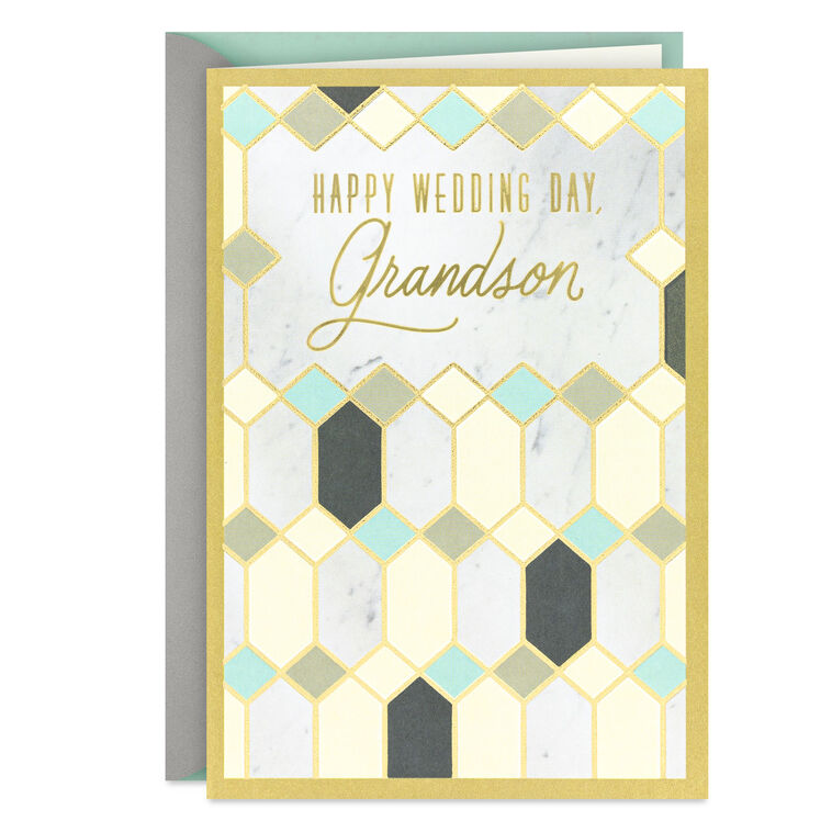 hallmark Celebrating This Beautiful New Chapter Wedding Card for Grandson