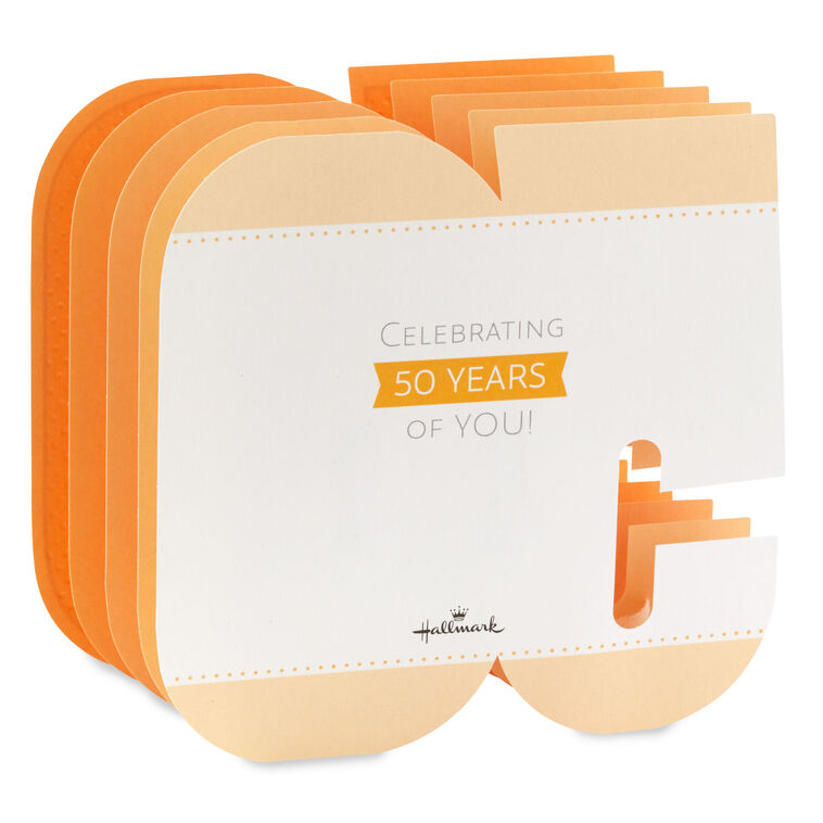 Hallmark Celebrating You 3D Pop-Up 50th Birthday Card