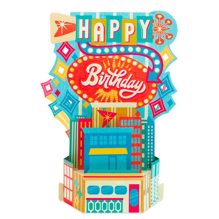 Hallmark Celebrating You 3D Pop-Up Musical Birthday Card With Light