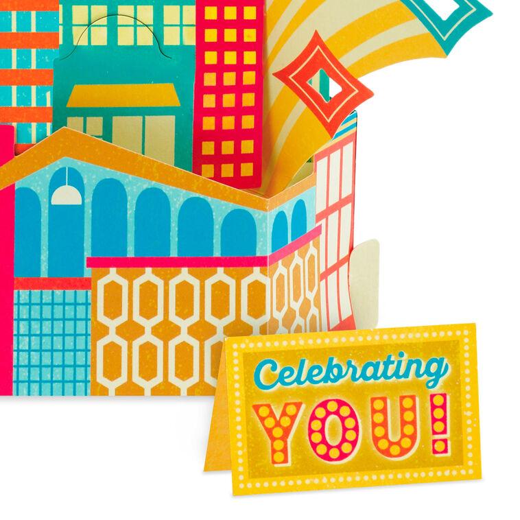 Hallmark Celebrating You 3D Pop-Up Musical Birthday Card With Light