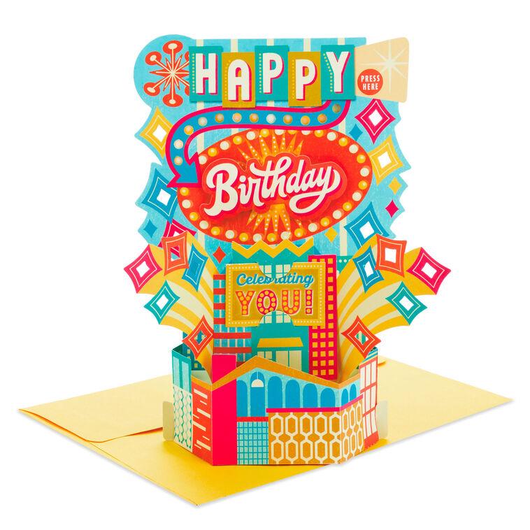hallmark Celebrating You 3D Pop-Up Musical Birthday Card With Light