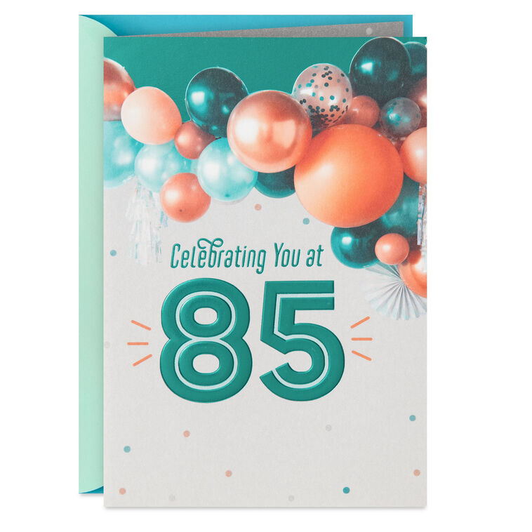 hallmark Celebrating You at 85 Balloons 85th Birthday Card