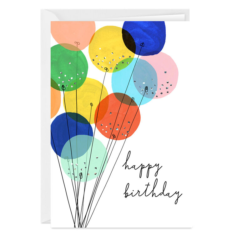 hallmark Celebrating You Modern Balloons Custom Birthday Card