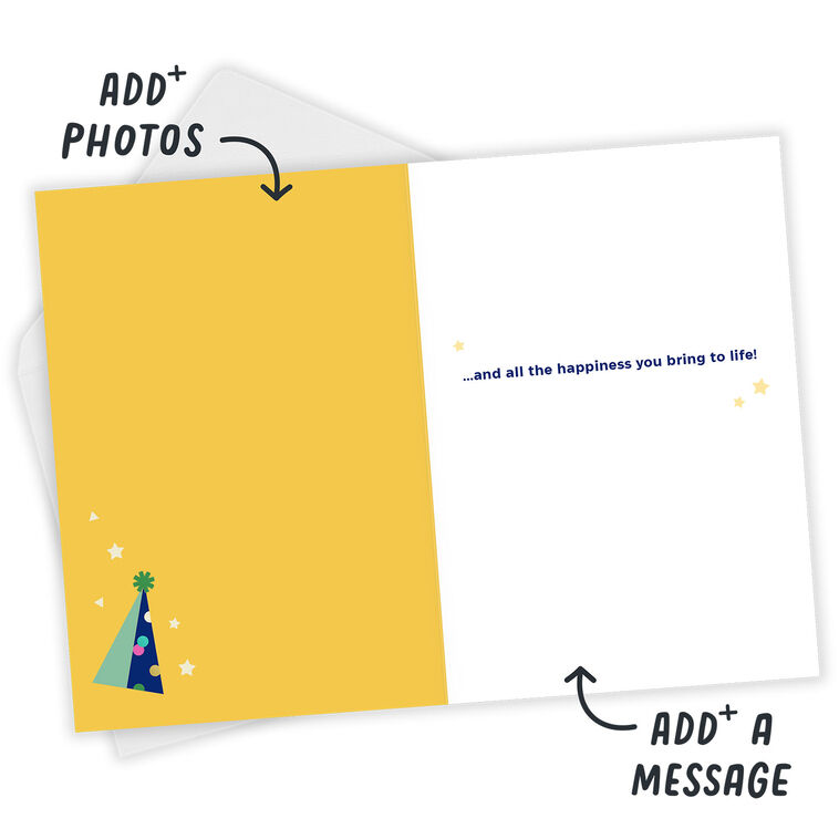 Hallmark Celebrating You Party Hats Custom Birthday Card