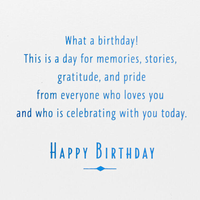Hallmark Celebrating You With Love Gratitude And Pride 100th Birthday Card