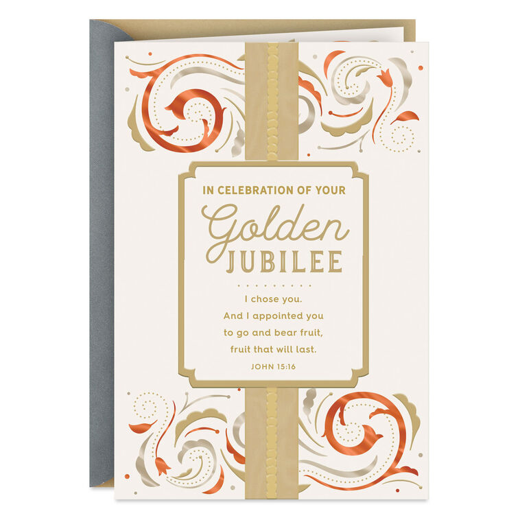 hallmark Celebrating Your Faithful Service Religious Golden Jubilee Card