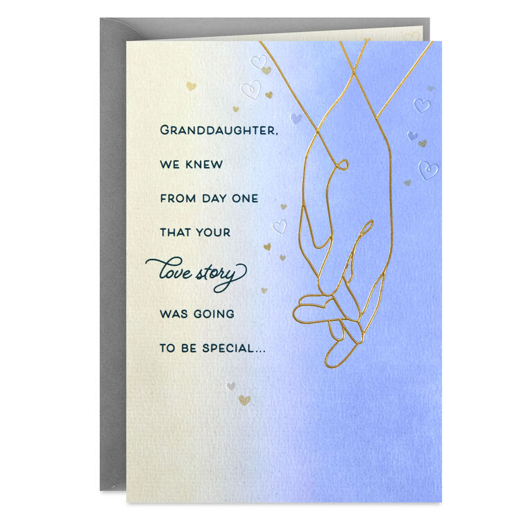hallmark Celebrating Your Love Story Anniversary Card for Granddaughter and Spouse