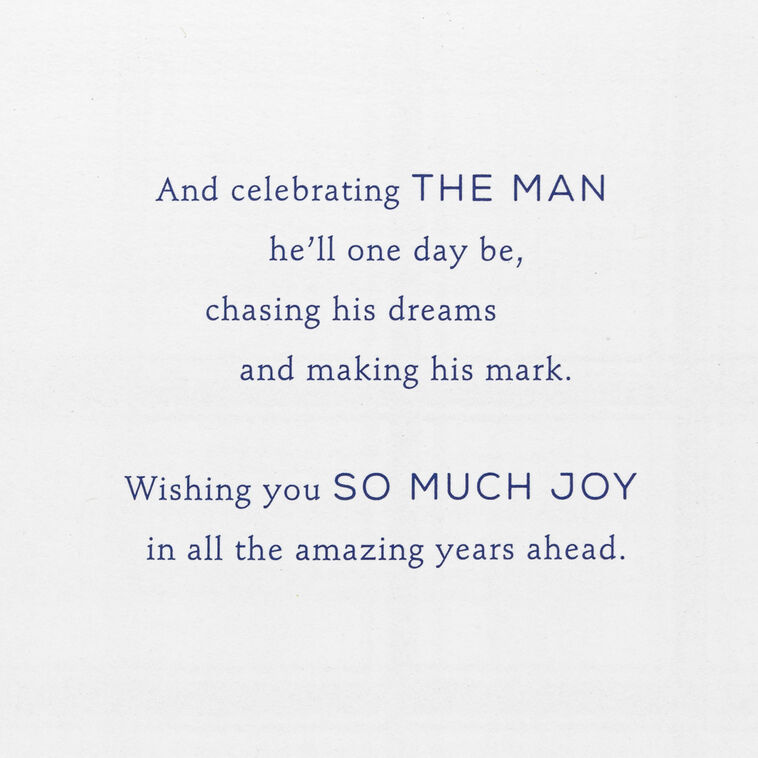 Hallmark Celebrating Your New Little Man New Baby Boy Card