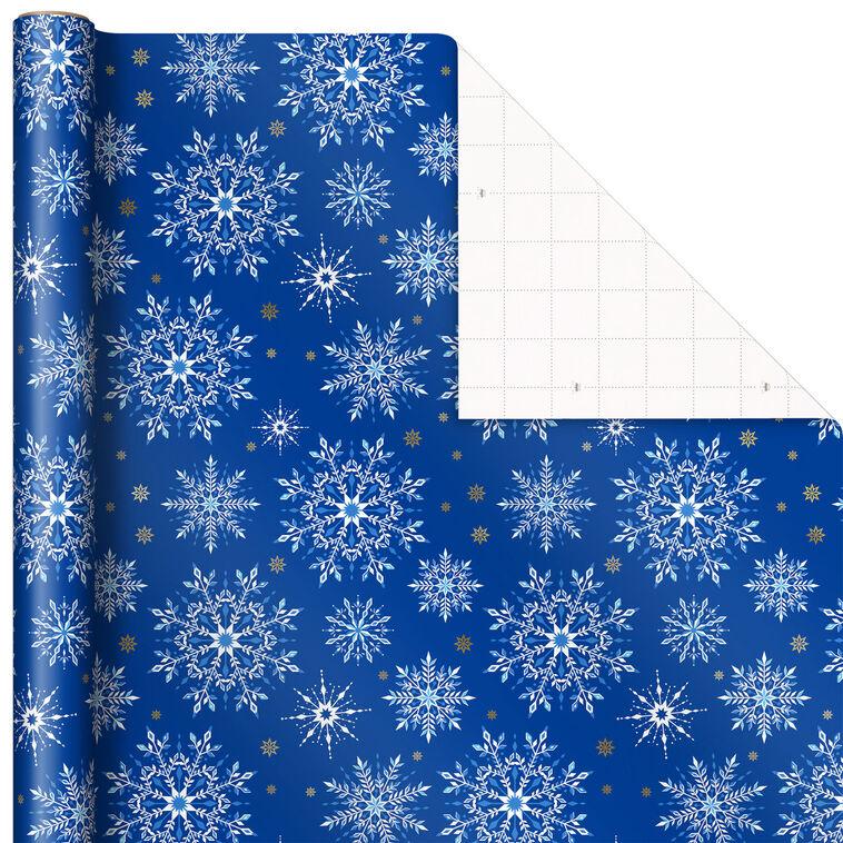 Hallmark Celestial Blues 3-Pack Assorted Wrapping Paper Roll Bundle 120 Sq. Ft. Total