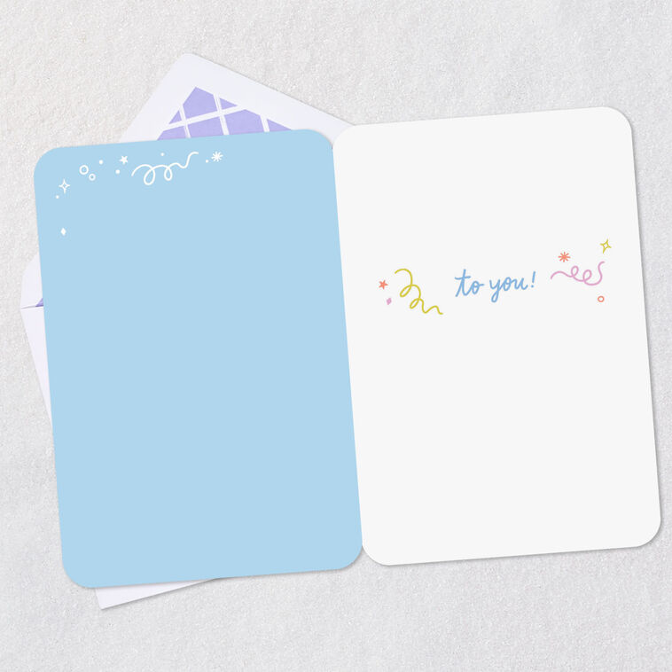 Hallmark Champagne Bottle And Confetti Streamers Congratulations Card