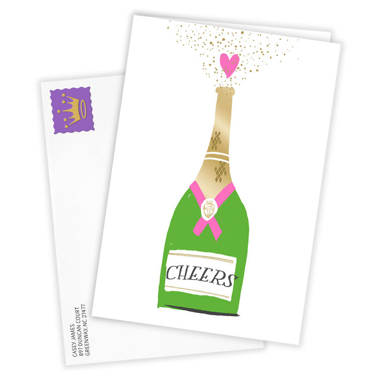 Hallmark Champagne Cheers Custom Congratulations Card