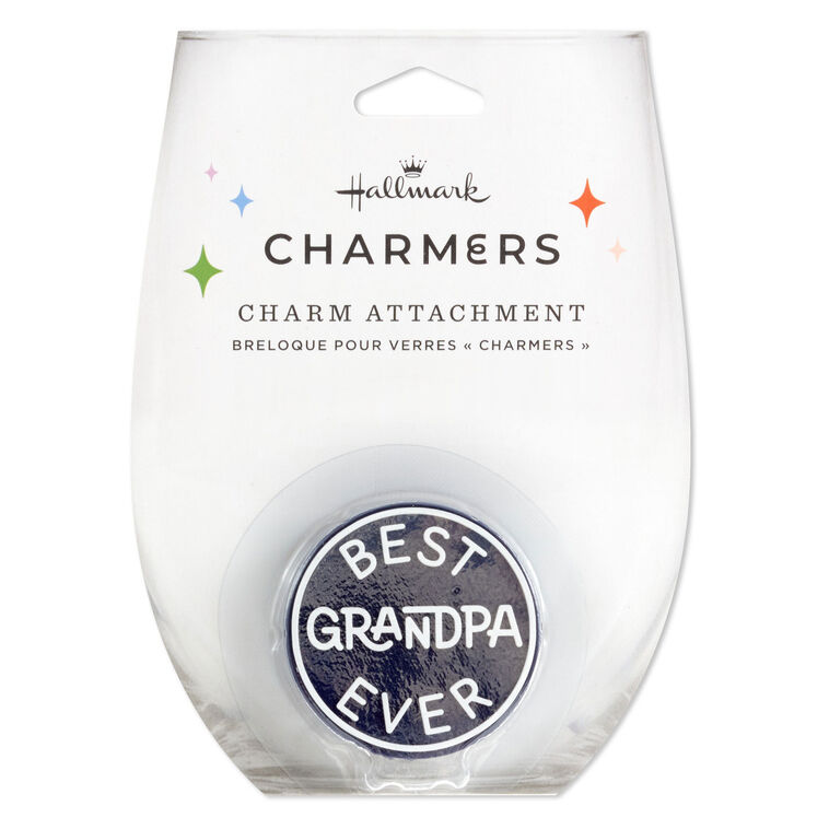 Hallmark Charmers Best Grandpa Ever Silicone Charm 1.7" H