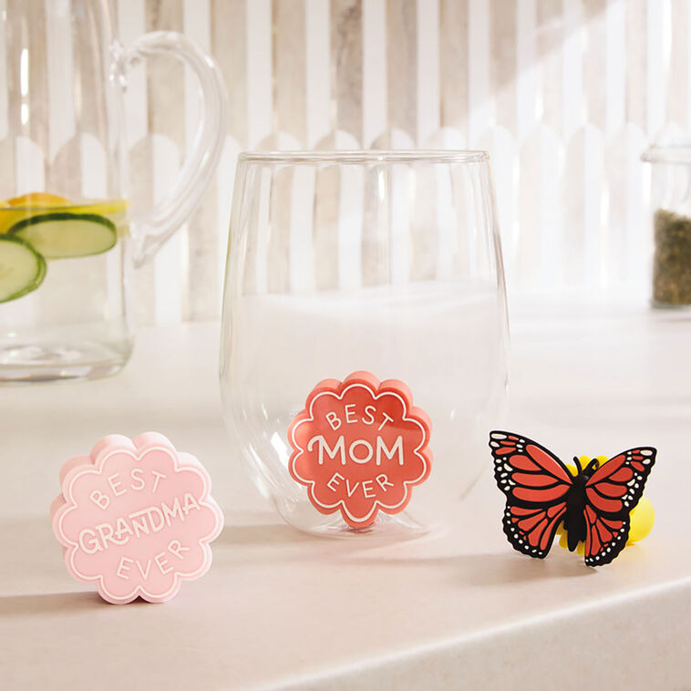 Hallmark Charmers Best Mom Ever Coral Silicone Charm