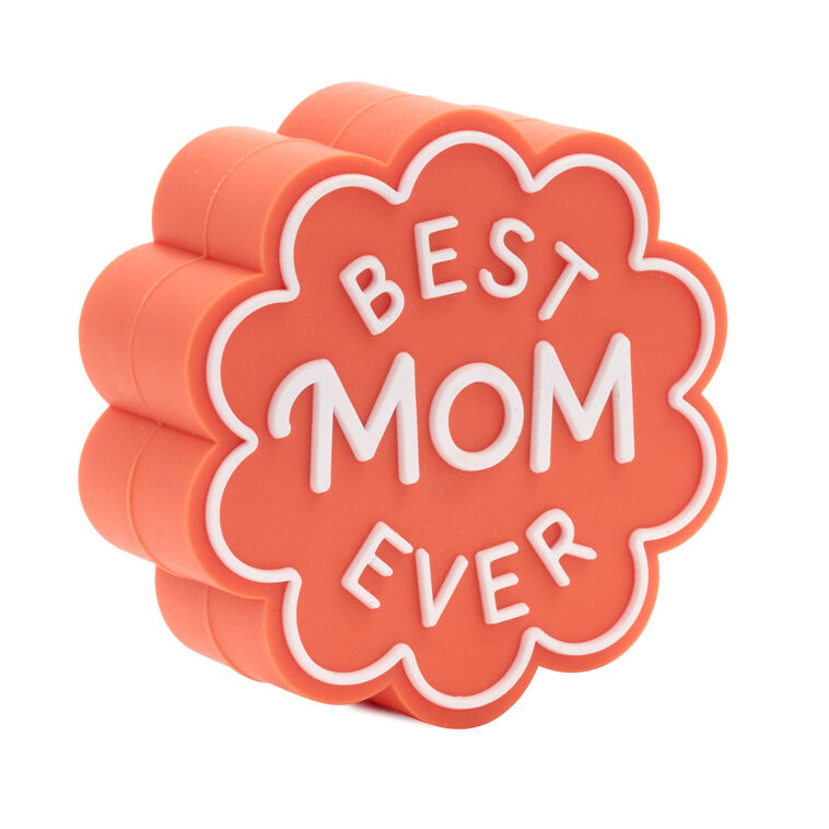 hallmark Charmers Best Mom Ever Coral Silicone Charm