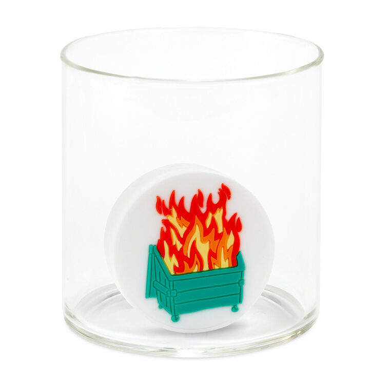 Hallmark Charmers Dumpster Fire Funny Silicone Charm 1.75" H