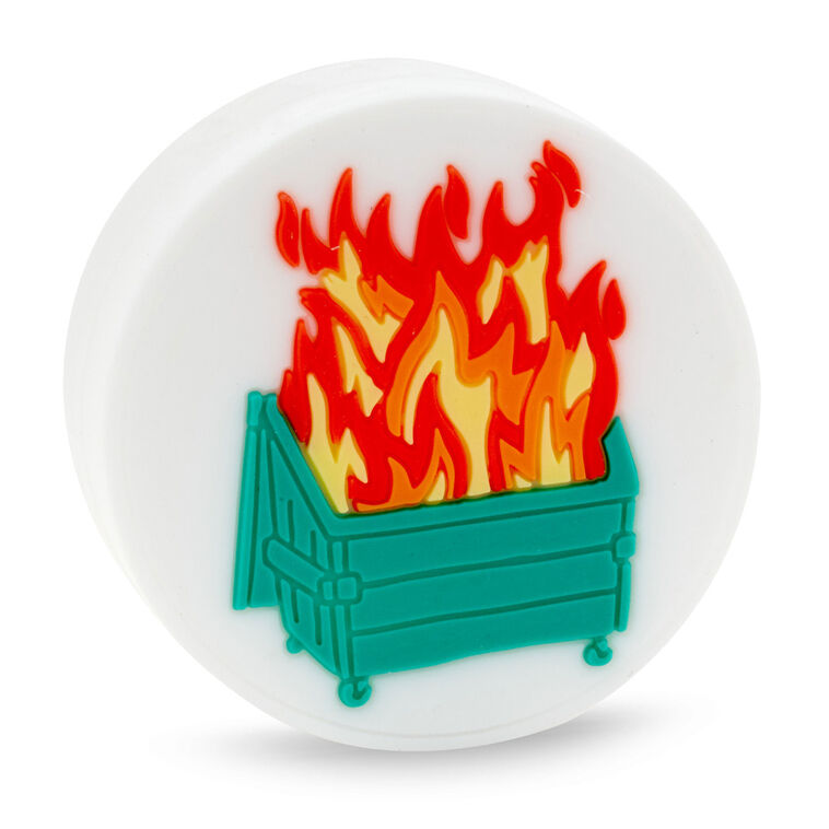 hallmark Charmers Dumpster Fire Funny Silicone Charm 1.75" H