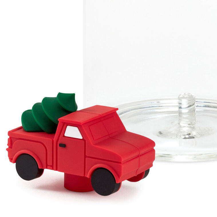 Hallmark Charmers Red Truck With Tree Silicone Charm