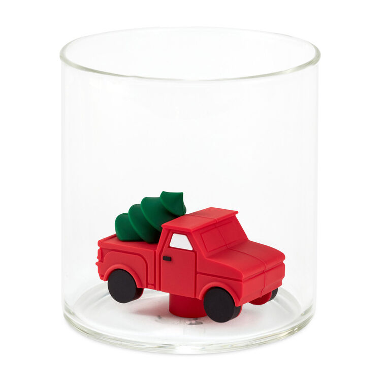 Hallmark Charmers Red Truck With Tree Silicone Charm