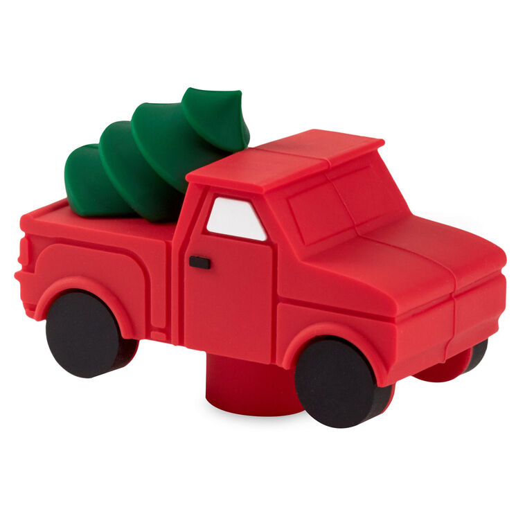 hallmark Charmers Red Truck With Tree Silicone Charm