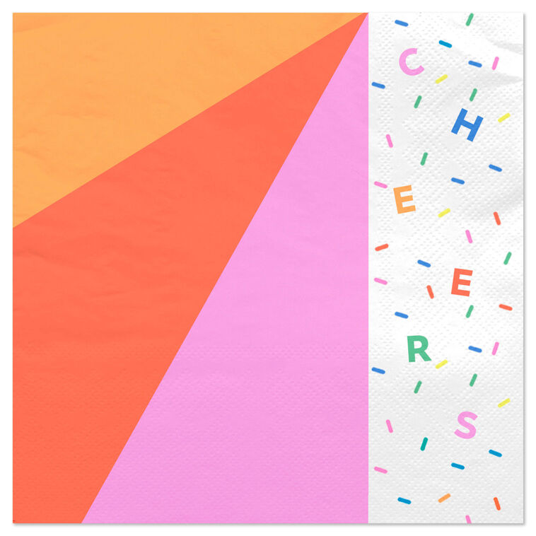 hallmark Cheers Color Burst Dinner Napkins Pack of 20