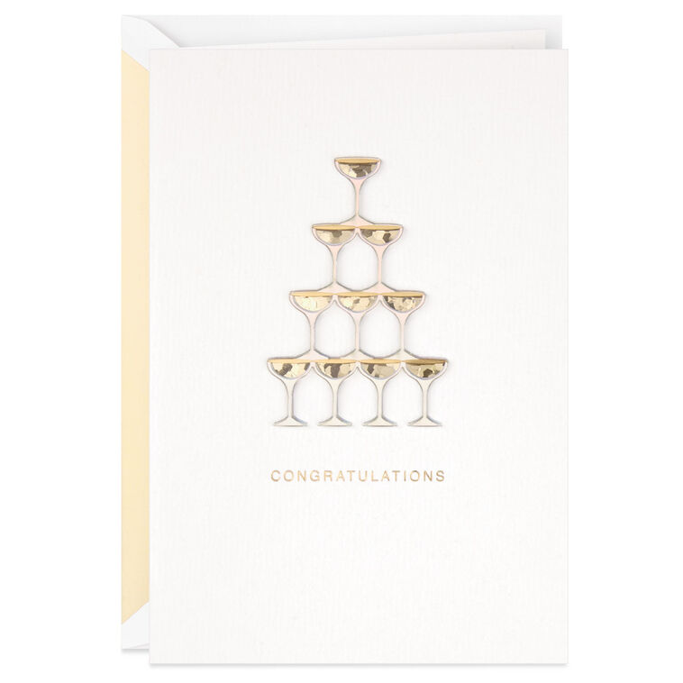 hallmark Cheers to a Lifetime of Happiness Wedding Card