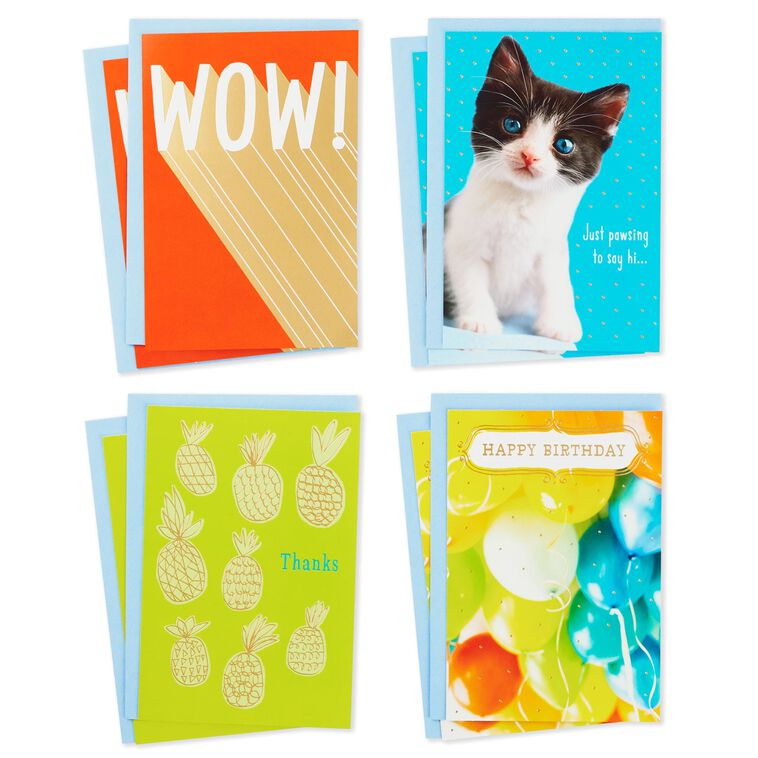 hallmark Cheery and Bright Assorted Multi-Occasion Cards Pack of 8