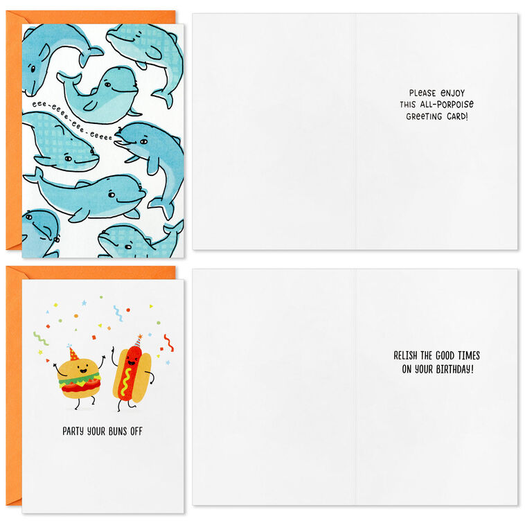 Hallmark Cheesy Puns Assorted Funny Cards Pack Of 12